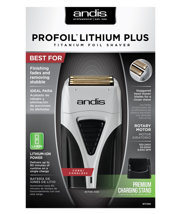 Andis Profoil Lithium Plus Titanium Foil Shave with Charging Stand - Premium SHAVER from Herdzco Supplies - Just $105.99! Shop now at Herdzco Supplies