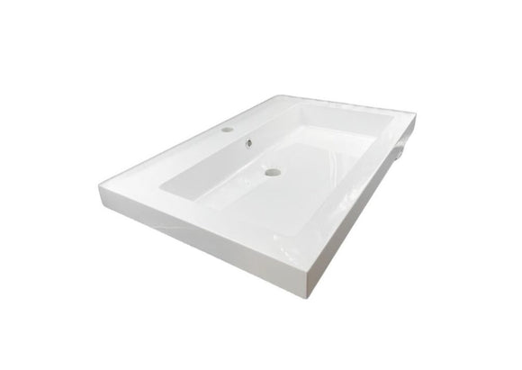 ALYA Bath Sink Bathroom Basin White #AT-885-S Poly Sink Basin - 29
