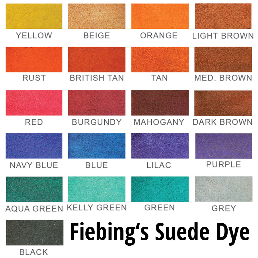 FIEBINGS SUEDE AND ROUGHOUT DYE FOR ALL LEATHER ARTICLES ALL