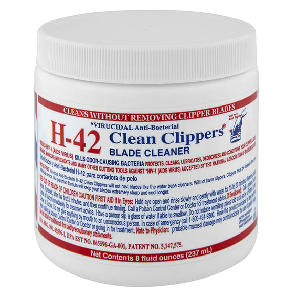 H-42 Clean Clippers Anti-Bacterial Solution Jars - Premium Hair Clippers & Trimmers from Herdzco Supplies - Just $16.99! Shop now at Herdzco Supplies