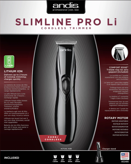 Andis Slimline Pro Li Cordless Trimmer (Black) - Premium Trimmer from Herdzco Supplies - Just $104.99! Shop now at Herdzco Supplies