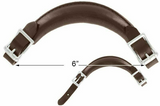 6" Curved Leather Handle With Nickel Buckle End - Premium Leather Handle from Herdzco Supplies - Just $33.99! Shop now at Herdzco Supplies