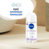 Nivea Fresh Sensation Women's Roll On Deodorant 1.69oz - Long Lasting