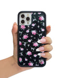 Black and Pink Floral iPhone Case
