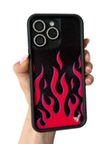 Flames | Black & Red iPhone Case