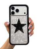 Rhinestone Star | White and Black iPhone Case