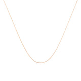 Solid 10K Yellow Gold 0.5mm Slim and Dainty Unisex 18" Rope Chain Necklace