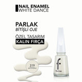 Flormar Nail Enamel Intensive Pigmented Polish 319 White Dance | Premium Quality