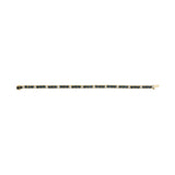 18K Yellow Gold Alternating 1 1/5 Cttw Diamond and 3X3 MM Blue Sapphire Tennis Bracelet (G-H Color, VS1-VS2 Clarity) - 7" Inches