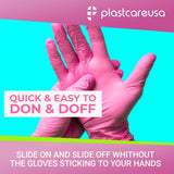 *Bloom Pink Nitrile  Glove - Large (1000 Case)