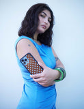 Polka Dot | Brown and Blue iPhone Case