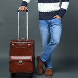 Leather Carry-On Trolly Bag