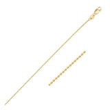 14k Yellow Gold Bead Chain 1.0mm