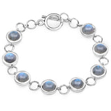 15.48 Carat Genuine Labradorite .925 Sterling Silver Bracelet