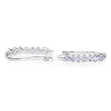 0.98 Carat Genuine Tanzanite .925 Sterling Silver Earrings
