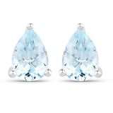 1.64 Carat Genuine Blue Topaz .925 Sterling Silver Earrings