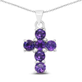 1.44 Carat Genuine Amethyst .925 Sterling Silver Pendant