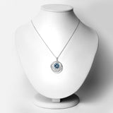 8.75 Carat Genuine Swiss Blue Topaz .925 Sterling Silver Pendant
