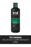 TTO Black Hair and Body Shampoo 500ml - Natural Multipurpose Cleanser for Simplified Routine