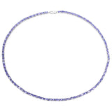 21.50 Carat Genuine Tanzanite .925 Sterling Silver Necklace