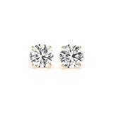 4 cttw Certified IGI Lab Grown Round Diamond Stud Earrings 14k Yellow Gold (G/VS2)