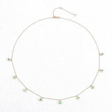 0.90 Carat Genuine Zambian Emerald 10K Yellow Gold Necklace