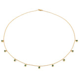 0.90 Carat Genuine Zambian Emerald 10K Yellow Gold Necklace