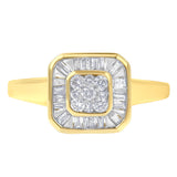 10K Yellow Gold Diamond Cocktail Ring (1/2 Cttw, I-J Color, SI2-I1 Clarity) - Size 6