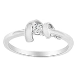 10K White Gold Diamond Promise Ring (1/10 Cttw, H-I Color, SI2-I1 Clarity) - Size 6