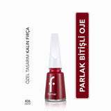 Flormar Nail Enamel Dark Red 406 - Intense Pigment | High Shine Finish
