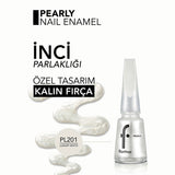 Flormar Pearly Intense Pigmented Nail Polish - Luxury White | 0.34 fl oz