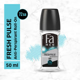 Fa Men Fresh Pulse Deodorant Roll-On 1.7 oz - Energizing Scent | 50ml