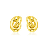 14k Yellow Gold Polished Knot Earrings