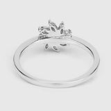 0.18 Carat Genuine White Diamond 14K White Gold Ring (E-F-G Color, SI Clarity)