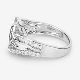 0.72 Carat Genuine White Diamond 14K White Gold Ring (E-F-G Color, VS-SI Clarity)