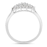 0.37 Carat Genuine White Diamond 14K White Gold Ring (E-F Color, VS-SI Clarity)
