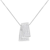 14KT White Gold Diamond Box Pendant Necklace (1 cttw, H-I Color, SI2-I1 Clarity)
