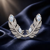 925 Sterling Silver Earrings with Pavé Setting CZ and White Gold Plating