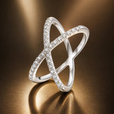 S925 Sterling Silver Moissanite Ring Size 8