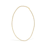 Men's Solid 10K Yellow Gold 3.2mm Light Rope Chain Necklace