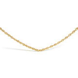Men's Solid 10K Yellow Gold 3.2mm Light Rope Chain Necklace