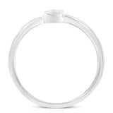 .925 Sterling Silver Miracle Set Diamond Accent Promise Ring (J-K Color, I1-I2 Clarity) - Size 6