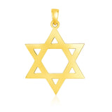 14k Yellow Gold Polished Star of David Pendant