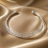925 Sterling Silver White Gold Plated Bracelet for Women
