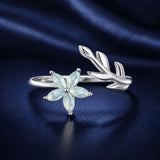 925 Sterling Silver & Opal Ring for Women