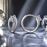 925 Sterling Silver 0.40 Carat Moissanite Earrings for Women