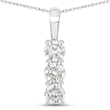 0.51 Carat Genuine Lab Grown Diamond 14K White Gold Pendant