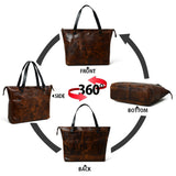 Portland Leather Tote with Zipper