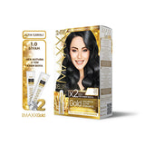Maxx Deluxe Golden Beauty 24K Hair Dye - Nourishing, Golden Shine, Long-Lasting Color