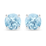 2.10 Carat Genuine Blue Topaz .925 Sterling Silver Earrings